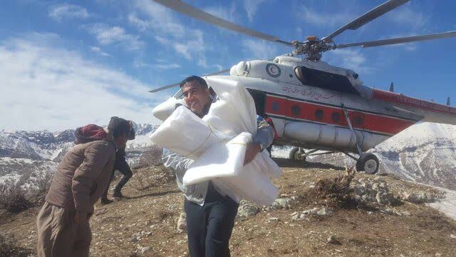 امداد هوایی به زیلائی شهرستان مارگون