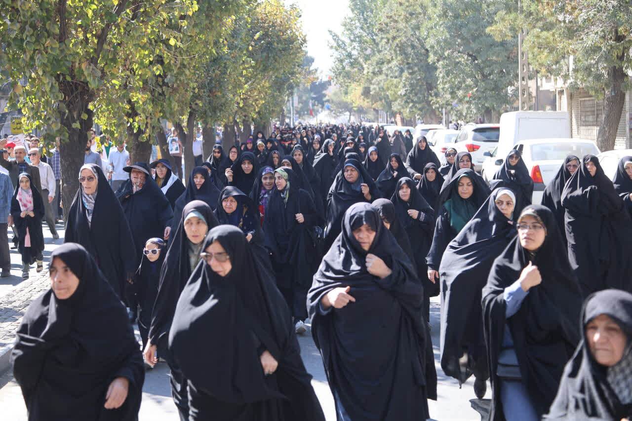 راهپیمایی «بشارت نصر» در حمایت از مردم غزه در همدان برگزار شد + عکس
