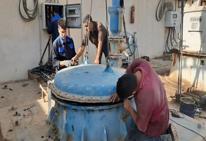 عملیات اورهال، تعمیر، نصب و راه اندازی یک دستگاه الکتروپمپ شناور 400 کیلووات ایستگاه پمپاژ شمال شرق اهواز به پایان رسید
