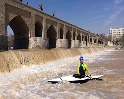 فرصت پارو زدن در رودخانه زاینده رود برای بانوی تیم ملی اسلالوم