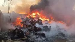 مهار آتش‌سوزی انبار کارخانه ریسندگی در اصفهان