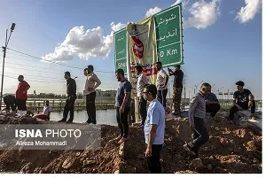 آخرین وضعیت ورودی شهر اهواز / تلاش سه روزه برای جلوگیری از ورود آب به شهر