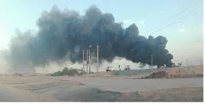 سوزاندن لاستیک‌ها منشأ دود غلیظ در آسمان اهواز است